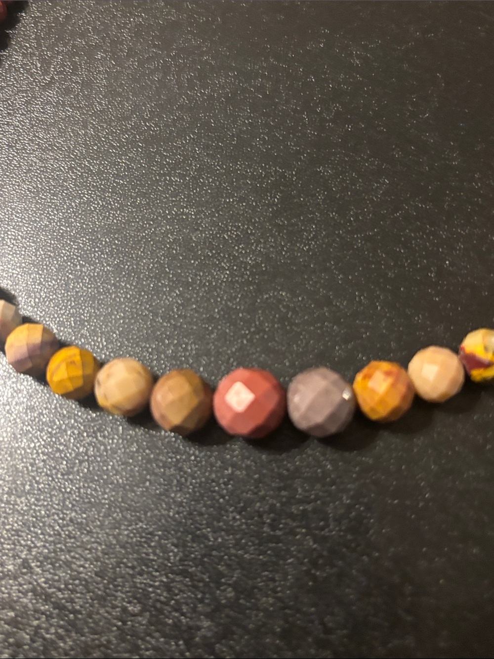 Jay King Multicolor Faceted Stone Bead Necklace - Yellow, Brown & Coral Earth - Picture 4 of 14
